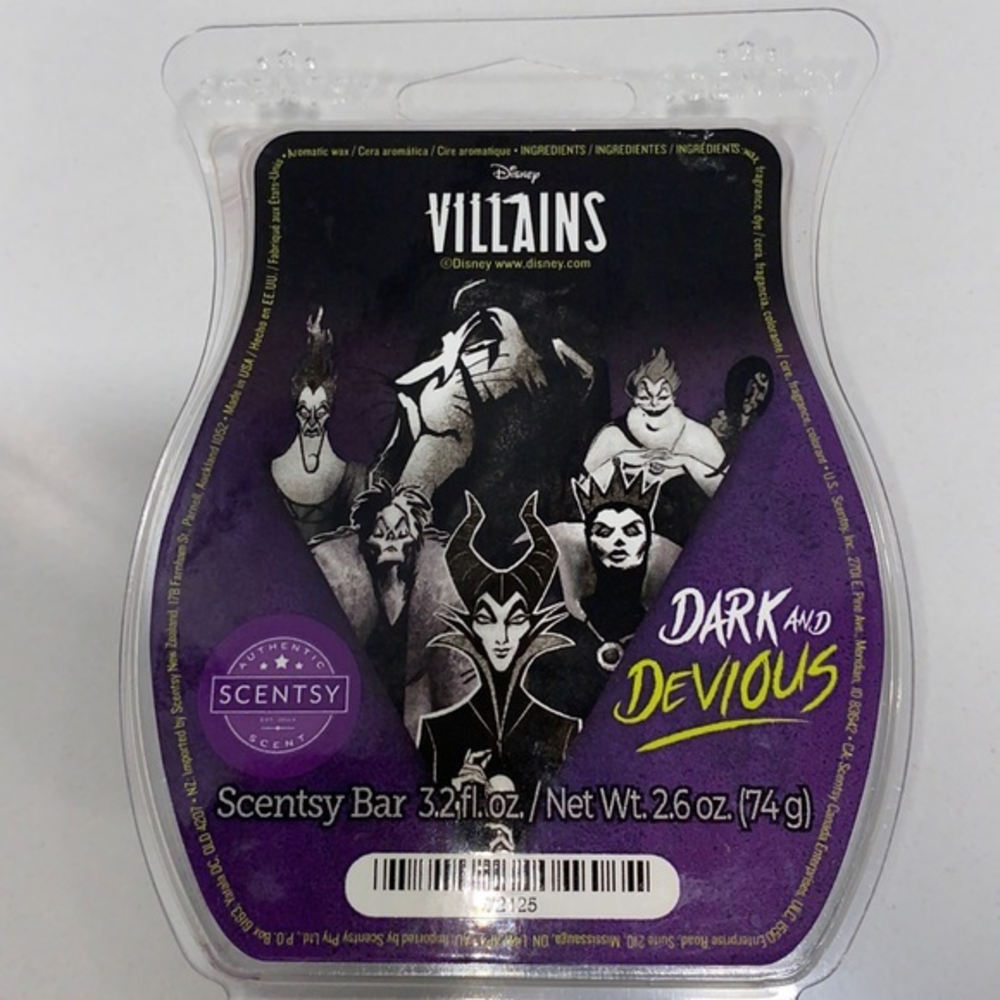 Disney Villains Dark and Devious Scentsy Wax Melt‎ Bar 3.2 fl oz